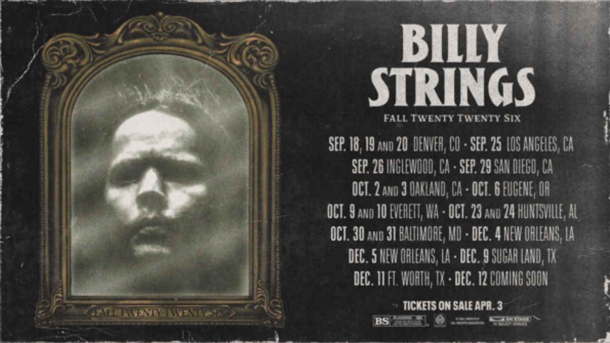 Billy Strings Fall 2026 US Tour Poster